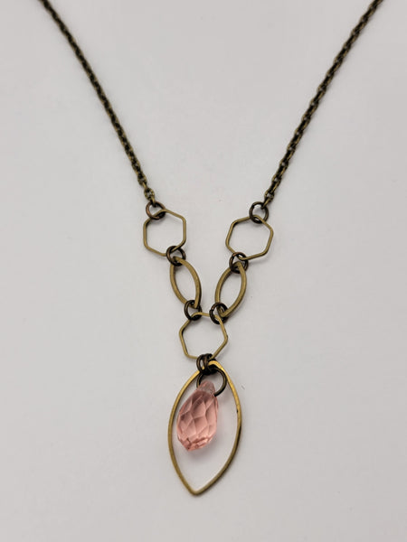The Shining Soul Necklace in Blush + Brass