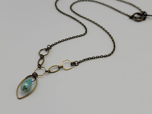 The Shining Soul Necklace in Provence + Brass
