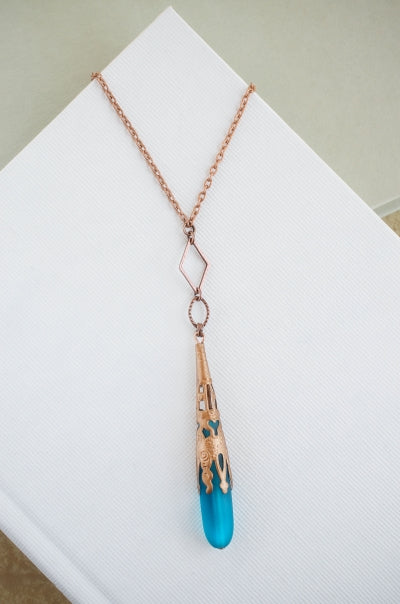 Antwerp Necklace in Azure + Copper