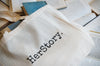 HerStory Branded Market Bag in Natural + Black